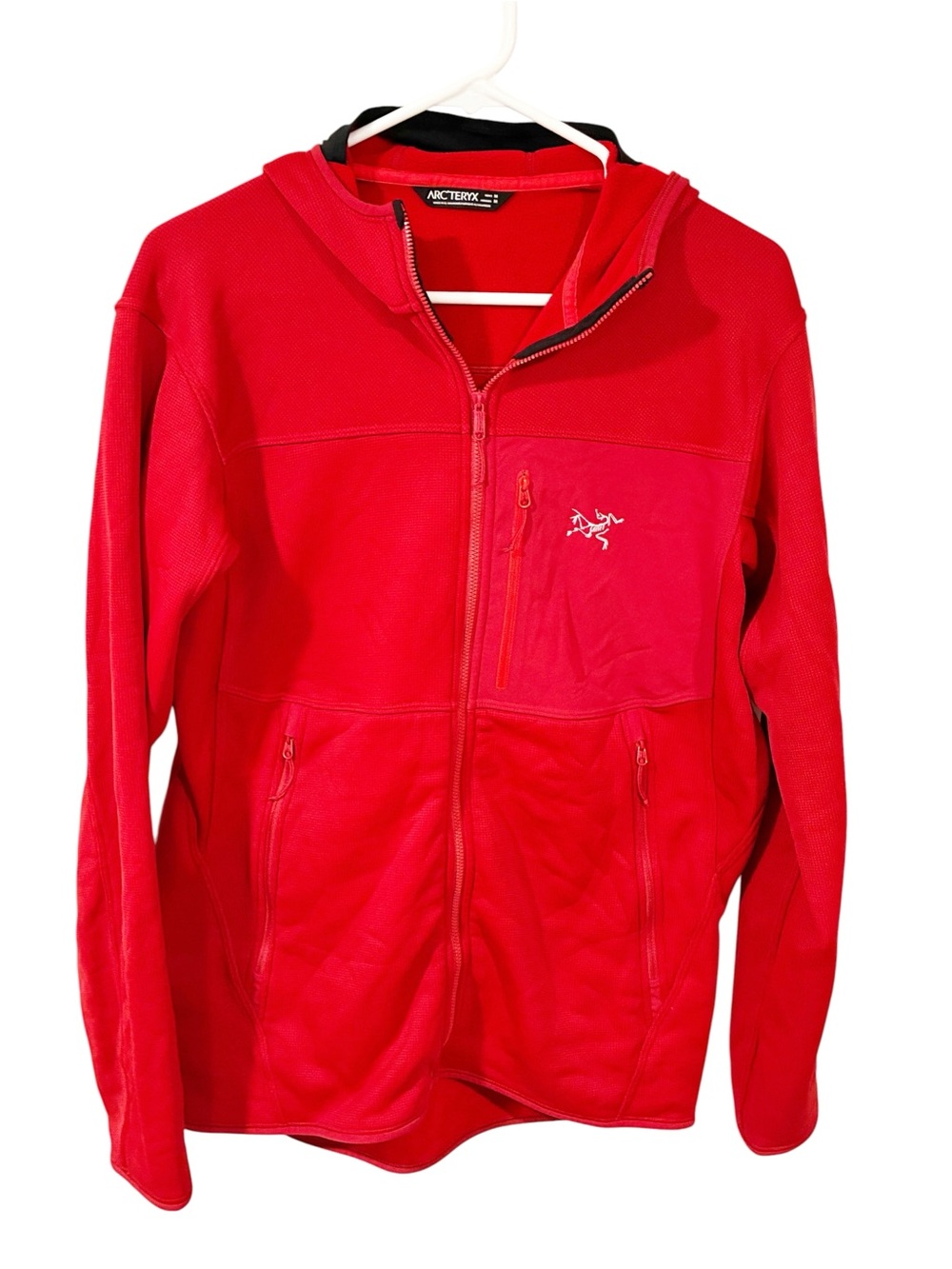 Arc'teryx Fortrez Hoody Mens Red Polartec Fleece Outdoor Size Medium